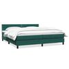 vidaXL Boxspring met matras fluweel donkergroen 180x220 cm