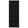 vidaXL Dressoir met lades 37,5x35x99 cm spaanplaat zwart eikenkleurig