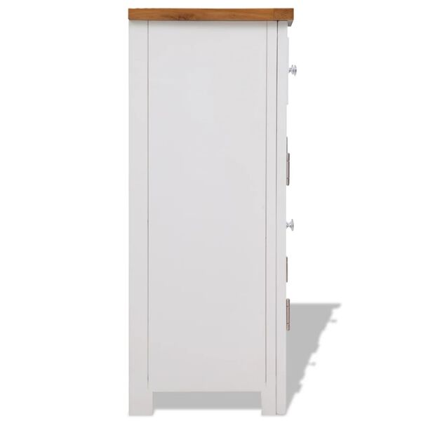 vidaXL Dressoir 90x33,5x83 cm massief eikenhout