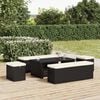vidaXL Hockers met kussens 2 st 40x30x40 cm poly rattan zwart