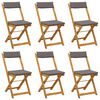 vidaXL Bistrostoelen voor buiten 6 pcs Donkergrijs 40 x 53 x 80 cm