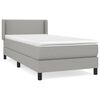 vidaXL Boxspring met matras stof lichtgrijs 80x200 cm