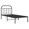 vidaXL Bedframe met hoofdbord metaal zwart 90x190 cm