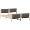 vidaXL Bedframe Bruin en donkergrijs 150 x 200 cm Massief grenenhout