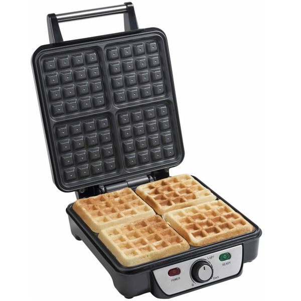 Bestron Wafelijzer 1100 W zwart en zilver roestvrij staal ASW281