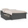 vidaXL Bedframe met lades grijs 90x200 cm