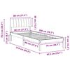 vidaXL Bedframe Bruin en lichtgrijs 80 x 200 cm Massief grenenhout