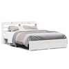 vidaXL Bedframe met hoofdbord massief grenenhout wit 120x190 cm