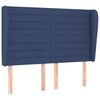 vidaXL Hoofdbord met randen 147x23x118/128 cm stof blauw