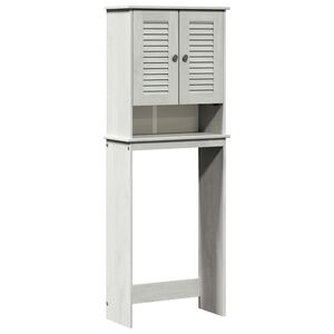 vidaXL Toiletkast met plank VIGO Wit en Antiek Wit 60 x 27 x 161 cm