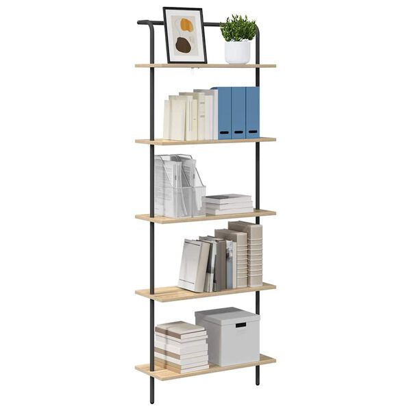 vidaXL Boekenkast Sonoma Eiken 60 x 24 x 168 cm Bewerkt hout