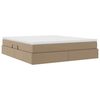 vidaXL Opslag bed met matras Cappuccino 180 x 200 cm Nep Leer