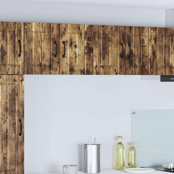 vidaXL Keukenwandkasten 2 pcs Gerookt eiken 60 x 31 x 40 cm