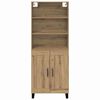 vidaXL Hoge kast Artisan Eiken 69,5 x 34 x 180 cm Bewerkt hout