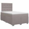 vidaXL Boxspringbed met matras met hoofdeinde Taupe 120 x 200 cm Stof
