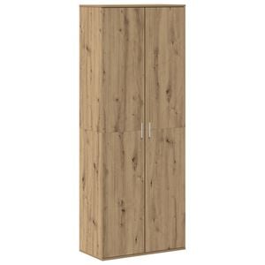 vidaXL Hoge kast Artisan Eiken 70 x 33.5 x 180 cm Bewerkt hout