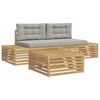 vidaXL 4 st Buiten bankenset Polyester Wit