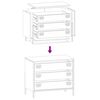 vidaXL Dressoir 68x39x58,5 cm koudgewalst staal wit