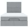 vidaXL Ottoman bed met matras 120x200cm stof lichtgrijs