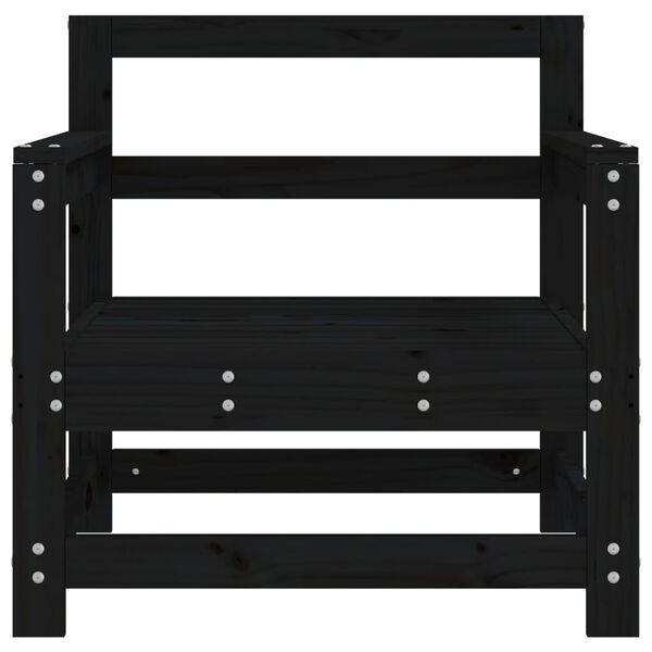 vidaXL Tuinstoelen 2 st massief grenenhout zwart