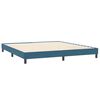 vidaXL Boxspring met matras en LED fluweel donkerblauw 180x220 cm
