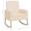 vidaXL Schommelstoel stof crèmekleurig