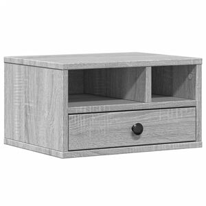 vidaXL Printerkastje 40x32x22,5 cm bewerkt hout grijs sonoma eiken