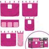 vidaXL Stapelbed met gordijnen 90x190 cm grenenhout roze