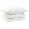 vidaXL Dekbed en Kussen Set 2 st 140x200 cm Winter 450 GSM Wol Wit