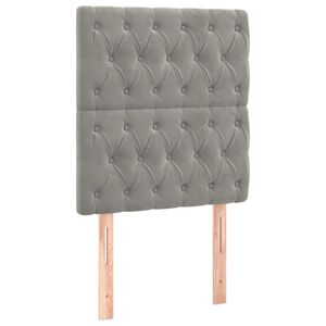 vidaXL Hoofdbord lichtgrijs 80x7x118/128 cm fluweel