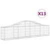 vidaXL Schanskorven 13 st gewelfd 200x30x40/60 cm gegalvaniseerd ijzer