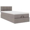 vidaXL Ottoman bed met matras 90x190cm stof taupe