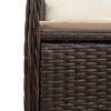 vidaXL 5-delige Bistroset met kussens poly rattan bruin