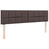 vidaXL Ottoman bed met matrassen en LED's 200x200cm stof donkerbruin