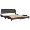 vidaXL Bedframe zonder matras "Hvar" stof donkerbruin 160x200 cm