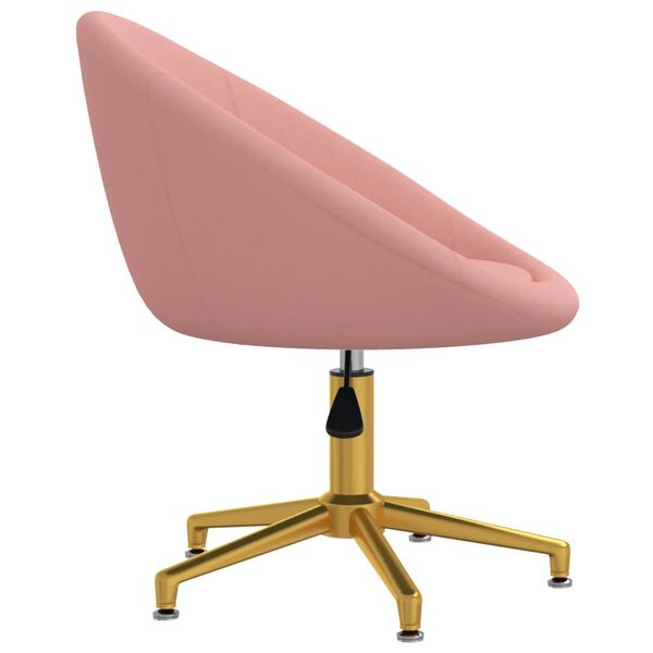 vidaXL Eetkamerstoelen 2 st fluweel roze