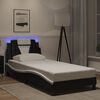 vidaXL Bedframe "Viana" met LED zonder matras zwart en wit 90x190 cm