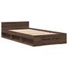 vidaXL Bedframe met lade bewerkt hout bruin eikenkleurig 90x200 cm