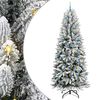 vidaXL Kunstkerstboom Wit 240 cm PVC en Plastic en Staal en PE
