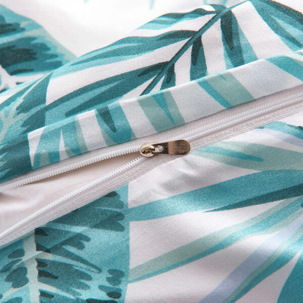 vidaXL Dekbedovertrekset bladeren 140x200/60x70 cm groen