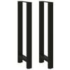 vidaXL Bartafelpoten 2 st 50x(110-111) cm staal zwart