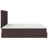 vidaXL Ottoman bed met matrassen en LED's 200x200cm stof donkerbruin