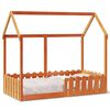 vidaXL Bedhuis wasbruin massief grenenhout 80x160 cm