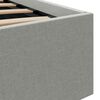 vidaXL Bedframe met opbergruimte en LED stof lichtgrijs 160x200 cm