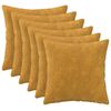 vidaXL Kussen met kussen HEERLEN 6 st Geel Microfiber Fleece