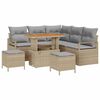 vidaXL Tuinbankenset 8 st Beige poly rattan