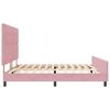 vidaXL Boxspringbed met hoofdeinde Roze 200 x 200 cm Fluweel