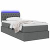 vidaXL Opbergbed met LED met matras Donkergrijs 100 x 200 cm Stof