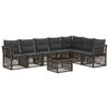 vidaXL Tuinbankenset 8 st Grijs poly rattan