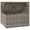 vidaXL Tuinhoekbank met kussen 57x57x56 cm poly rattan grijs